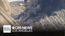 Massive scrap yard fire sends thick black smoke into Lancaster sky Massive scrap yard fire sends thick black smoke into Lancaster sky