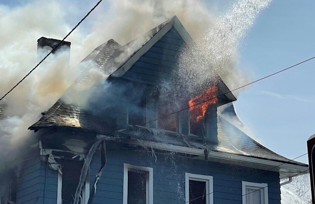 The ceiling level that’s above the windows in the dormer of this house created a void that was well charged with fire. Consider your ability to create that gable opening to allow for smoke and fire to ventilate more quickly and higher.