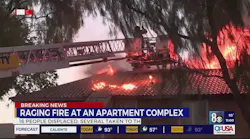 16 people displaced after central Las Vegas apartment fire