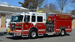 Engine 934 is one of three 2023 Sutphen Monarch engines that were acquired by the Hicksville Fire Department (HFD) in Nassau County, NY. Each is outfitted with a 2,000-gpm pump, a 500-gallon water tank, a stainless-steel bodywork and five preconnected attack lines. Engine 934 is one of three 2023 Sutphen Monarch engines that were acquired by the Hicksville Fire Department (HFD) in Nassau County, NY. Each is outfitted with a 2,000-gpm pump, a 500-gallon water tank, a stainless-steel bodywork and five preconnected attack lines.