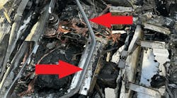 This example of the bracket system that’s used in electric vehicles (EVs) sits directly in front of the bulkhead wall. This example of the bracket system that’s used in electric vehicles (EVs) sits directly in front of the bulkhead wall.