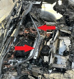 This example of the bracket system that’s used in electric vehicles (EVs) sits directly in front of the bulkhead wall. This example of the bracket system that’s used in electric vehicles (EVs) sits directly in front of the bulkhead wall.