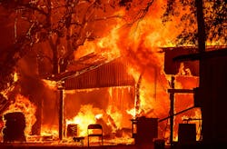 A home near Paynes Creek in Tehama County burns early during the Park Fire. A home near Paynes Creek in Tehama County burns early during the Park Fire.