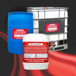 This latest addition to the National Foam fluorine free foam portfolio is ideal for high-hazard fuel spill situations including Jet-A, Jet-A1, aviation kerosene, and gasoline. This latest addition to the National Foam fluorine free foam portfolio is ideal for high-hazard fuel spill situations including Jet-A, Jet-A1, aviation kerosene, and gasoline.