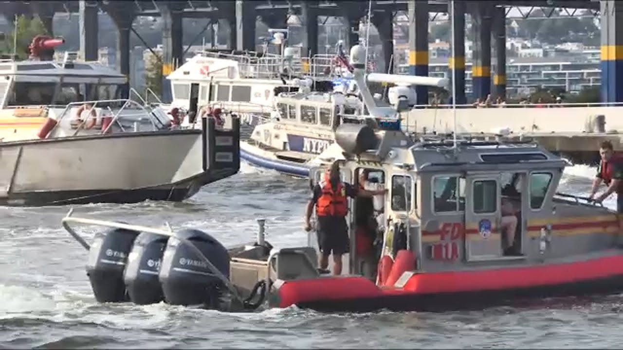 Dramatic rescue unfolds after person jumps into Hudson River
