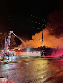 Two firefighters were injured in the late-night two-alarm fire in Columbia. Two firefighters were injured in the late-night two-alarm fire in Columbia.