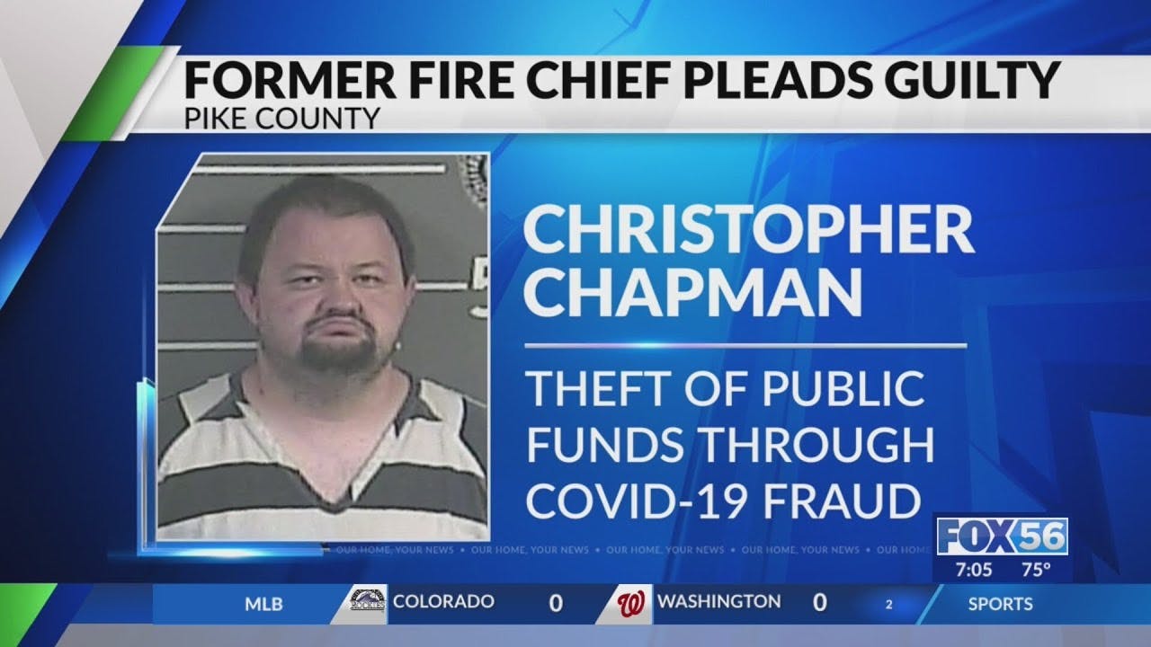 Former Kentucky fire chief pleads guilty to public funds theft