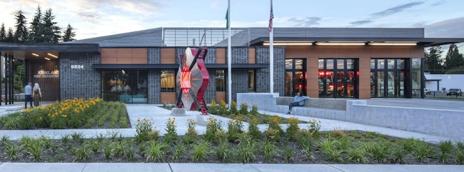 The communication between artist, architect and engineers in the creation of the sculpture, “The Sentinel,” at the Kirkland, WA, Fire Department’s Station 24 required discussion regarding the artwork’s illumination and utility connection.