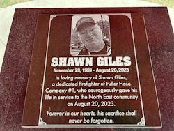 Fuller Hose Company Firefighter Shawn Giles is remembered for his sacrifice. Fuller Hose Company Firefighter Shawn Giles is remembered for his sacrifice.
