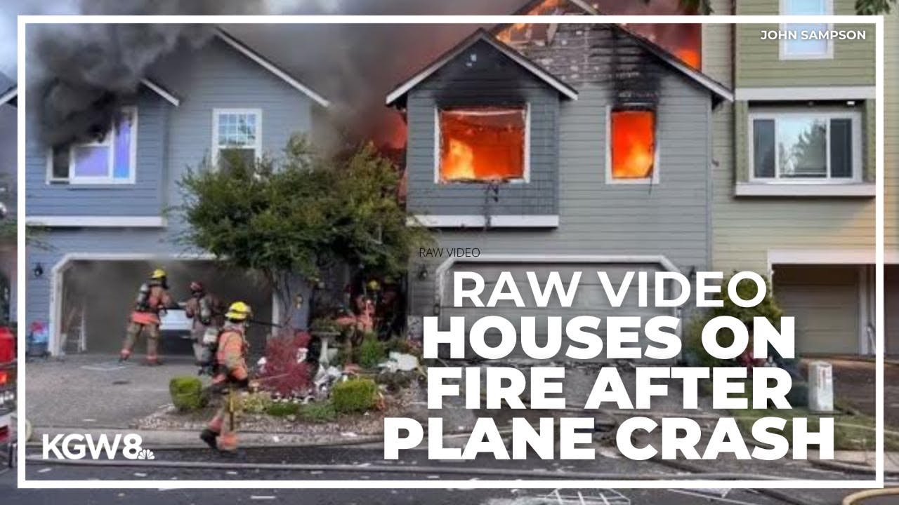 Townhomes Burn in Multnomah County after Plane Crash
