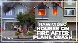 Townhomes Burn in Multnomah County after Plane Crash