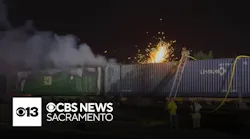 Train cars carrying lithium-ion batteries that caught fire in Marysville not as hazardous as EV fire
