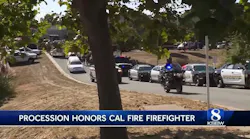 Procession honors CAL FIRE BEU firefighter who died after on-duty medical emergency