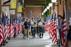 Each NFFF 9/11 Memorial Stair Climb begins with a stirring opening ceremony. Each NFFF 9/11 Memorial Stair Climb begins with a stirring opening ceremony.