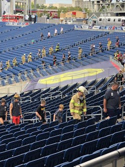 In 2019, a stair climb took place at PNC Park in Pittsburgh, home of the Pittsburgh Pirates. In 2019, a stair climb took place at PNC Park in Pittsburgh, home of the Pittsburgh Pirates.