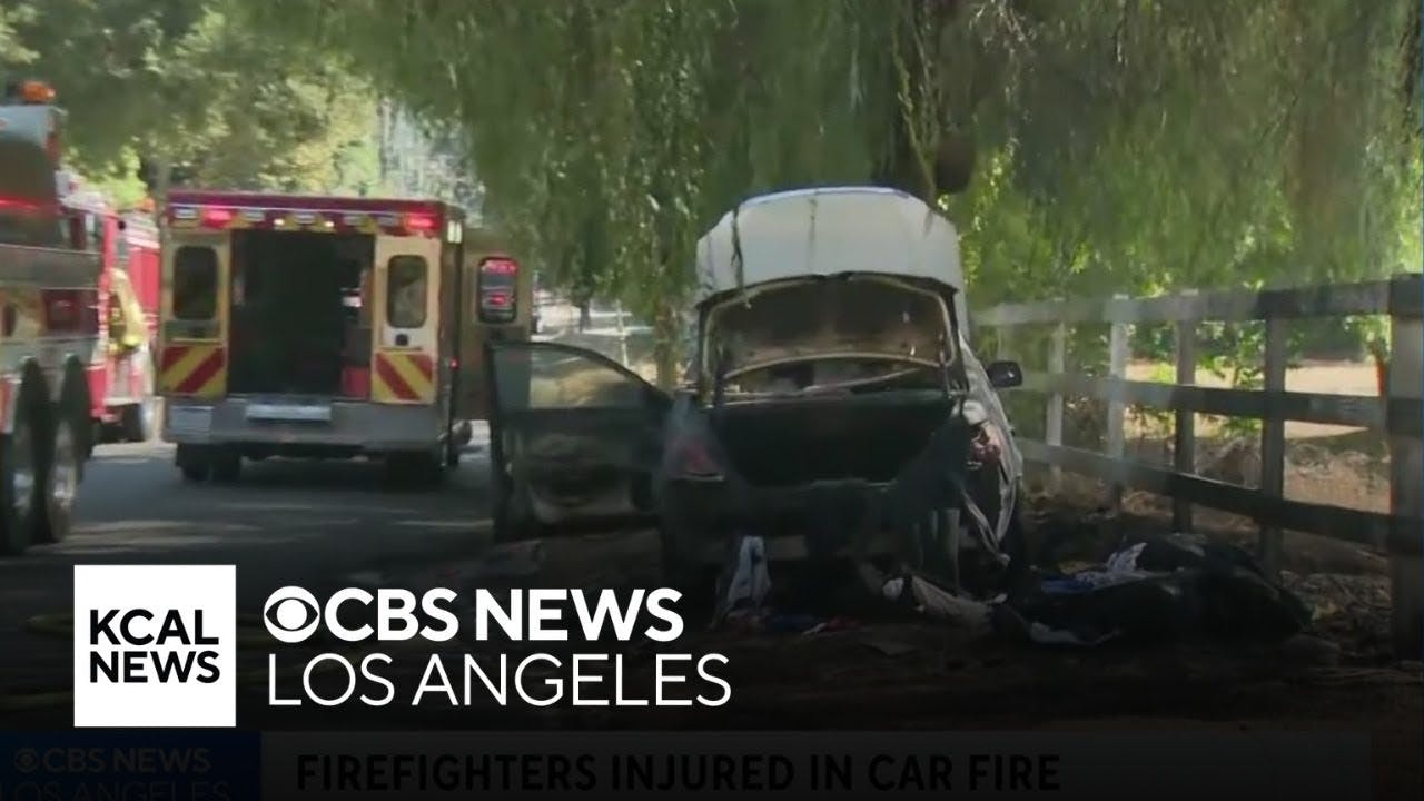 Four Los Angeles Firefighter Injured by Car Fire Explosion | Firehouse