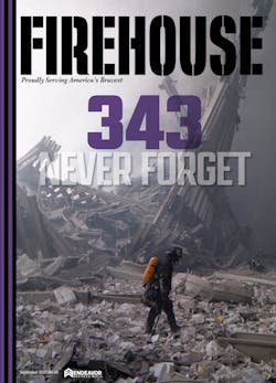 At approximately 10:45 a.m. on Sept. 11, 2001, this off-duty firefighter begins his search of the collapsed World Trade Center Tower 1. At approximately 10:45 a.m. on Sept. 11, 2001, this off-duty firefighter begins his search of the collapsed World Trade Center Tower 1.