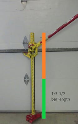 Photo 2: Load is safest on lower half of the bar. Photo 2: Load is safest on lower half of the bar.
