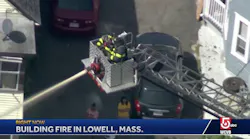 Building fire in Lowell, Mass