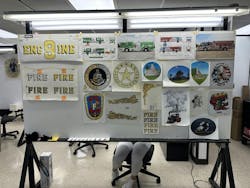 A look at the graphics station, where fire department-specific logos and graphics are prepared. A look at the graphics station, where fire department-specific logos and graphics are prepared.