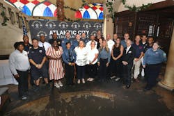 The 4th Annual “First Serve to Our First Responders” Dinner, hosted by the NJ Casino Reinvestment Development Authority (CRDA), will honor 24 Atlantic City area first responders on Sept. 25 at Park Place Prime, the new steakhouse located at Bally’s Atlantic City. The event kicks off Atlantic City Restaurant Week, which takes place from October 6-11. Pictured are the honorees during last year’s “First Serve” dinner, which took place at Cuba Libre, located at Tropicana Atlantic City. For more details about AC Restaurant Week, go to ACRestaurantWeek.com. The 4th Annual “First Serve to Our First Responders” Dinner, hosted by the NJ Casino Reinvestment Development Authority (CRDA), will honor 24 Atlantic City area first responders on Sept. 25 at Park Place Prime, the new steakhouse located at Bally’s Atlantic City. The event kicks off Atlantic City Restaurant Week, which takes place from October 6-11. Pictured are the honorees during last year’s “First Serve” dinner, which took place at Cuba Libre, located at Tropicana Atlantic City. For more details about AC Restaurant Week, go to ACRestaurantWeek.com.
