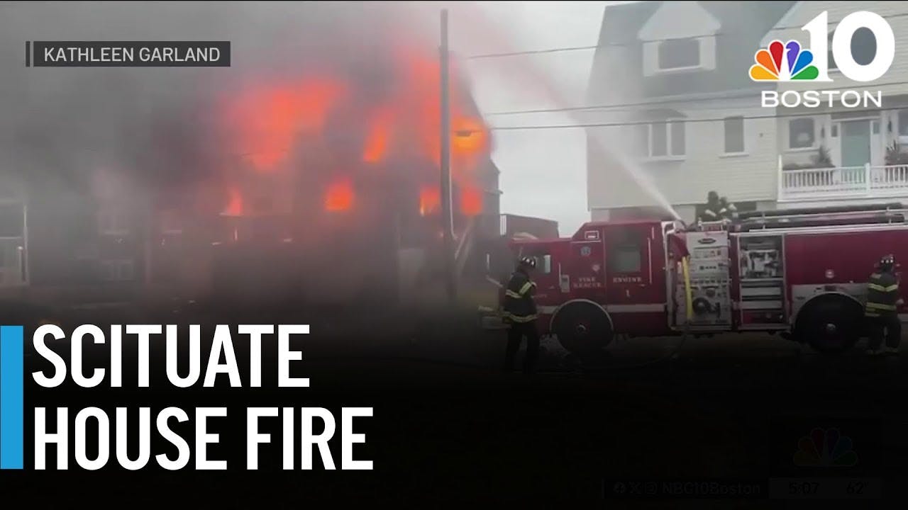 Fire rages at beachfront home in Scituate