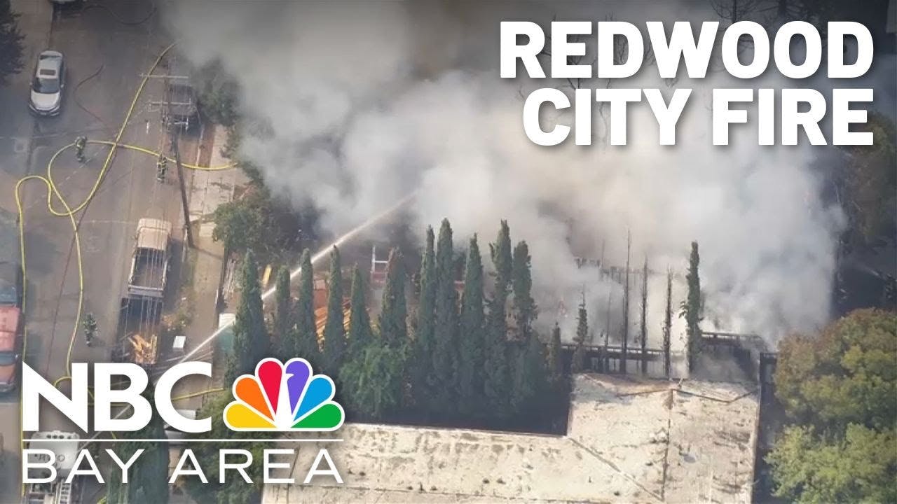Firefighters battle 3-alarm structure fire in Redwood City