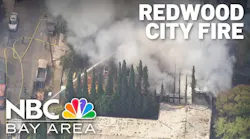 Firefighters battle 3-alarm structure fire in Redwood City
