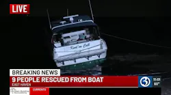 9 passengers rescued after vessel runs out of power at East Haven beach