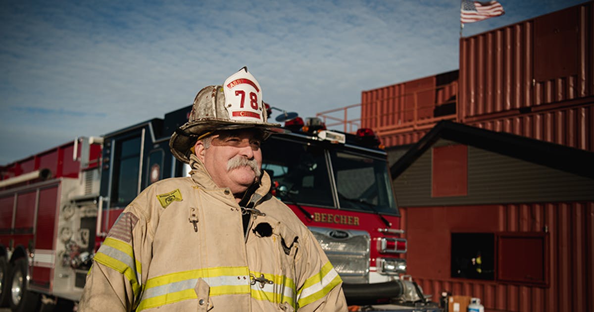 Jonathan Mead, a fire science professor at Purdue Global and career firefighter, uses his field experience in preparing the next generation of firefighters.