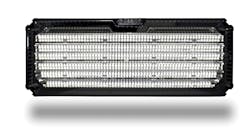 TecNiq's E100 high-intensity (30,000 lumens) scene light has a side-to-side light pattern that spreads 80 degrees and a vertical light pattern that spreads 105 degrees. TecNiq's E100 high-intensity (30,000 lumens) scene light has a side-to-side light pattern that spreads 80 degrees and a vertical light pattern that spreads 105 degrees.