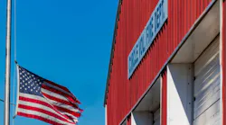 The flag at the Circle Volunteer Fire Department flies at half-staff in honor of its fallen.