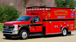 Braun Ambulances custom crafted this Chief XL Type I ambulance for the Southborough, MA, Fire Department. Braun Ambulances custom crafted this Chief XL Type I ambulance for the Southborough, MA, Fire Department.