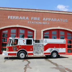 Built on a Cinder chassis and powered by a Cummins L9 450-hp engine, the Hot Springs, AR, Fire Department’s new custom pumper from Ferrara Fire Apparatus includes a Waterous CMU two-stage, 2,000-gpm pump; a 750-gal. water tank; and a Foam Pro 1600 foam system. ferrarafire.com Built on a Cinder chassis and powered by a Cummins L9 450-hp engine, the Hot Springs, AR, Fire Department’s new custom pumper from Ferrara Fire Apparatus includes a Waterous CMU two-stage, 2,000-gpm pump; a 750-gal. water tank; and a Foam Pro 1600 foam system. ferrarafire.com