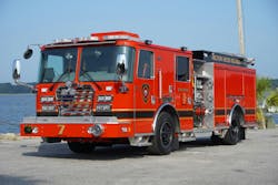 Hilton Head Island, SC, Fire Rescue’s new custom pumper is built on a KME Severe Service XMFD flat-roof cab/chassis. Hilton Head Island, SC, Fire Rescue’s new custom pumper is built on a KME Severe Service XMFD flat-roof cab/chassis.