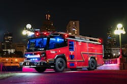 The Saint Paul, MN, Fire Department welcomed the first electric fire apparatus to the state, a Rosenbauer RTX. The Saint Paul, MN, Fire Department welcomed the first electric fire apparatus to the state, a Rosenbauer RTX.