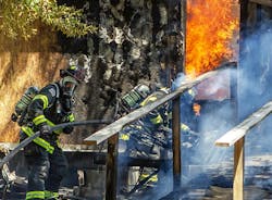 The first-arriving team of Pasco County Fire Rescue found heavy fire showing from a double-wide mobile home. The first-arriving team of Pasco County Fire Rescue found heavy fire showing from a double-wide mobile home.