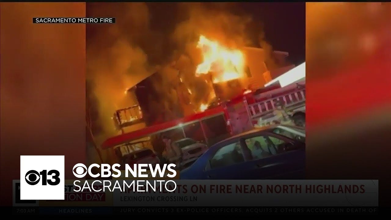 Apartment complex catches fire in North Highlands