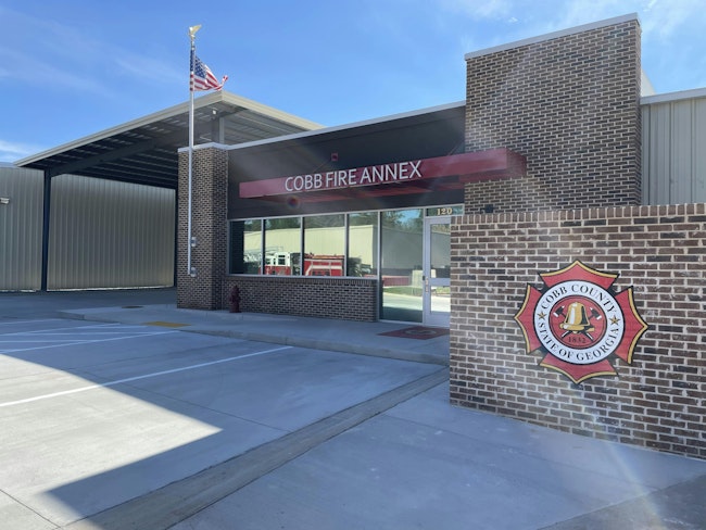 The Cobb Fire Annex contains the department’s apparatus maintenance, support services, facility maintenance, laundry, EMS warehouse, small-engine repair, air laboratory and physical agility training center.