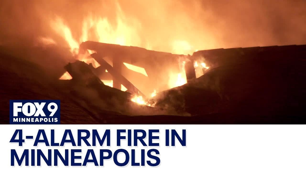 Four Alarm Fire Destroys Three Minneapolis Buildings