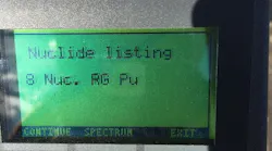 A ThermoFisher identiFINDER was used at a recent radiological incident at a Brookhaven, NY, landfill and mistakenly detected the presence of reactor-grade plutonium. This triggered a call to the Department of Energy’s Radiological Assistance Program team, which used a more sophisticated high-purity germanium crystal detector to correctly identify lutetium-177.