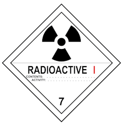 Radioactive White 1: Expect as much as 0.5 mrem/hr at the surface of the package. A transport index isn’t associated with this label. Radioactive White 1: Expect as much as 0.5 mrem/hr at the surface of the package. A transport index isn’t associated with this label.