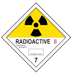 Radioactive Yellow II: Expect more than 0.5 mrem/hr and as much as 50 mrem/hr at the surface of the package. The maximum transport index is 1, or 1 mrem/hr at 1 meter. Radioactive Yellow II: Expect more than 0.5 mrem/hr and as much as 50 mrem/hr at the surface of the package. The maximum transport index is 1, or 1 mrem/hr at 1 meter.