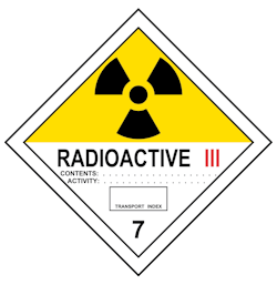 Radioactive Yellow III: Expect more than 50 mrem/hr and as much as 200 mrem/hr at the surface of the package. The maximum transport index is 10, or 10 mrem/hr at 1 meter. Radioactive Yellow III: Expect more than 50 mrem/hr and as much as 200 mrem/hr at the surface of the package. The maximum transport index is 10, or 10 mrem/hr at 1 meter.