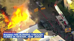 Fire raging through several homes in Newark, NJ