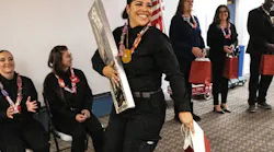 Britaney Gomez, 23, was one of the graduates of the first firefighter training program for women.inmates.
