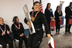 Britaney Gomez, 23, was one of the graduates of the first firefighter training program for women.inmates.