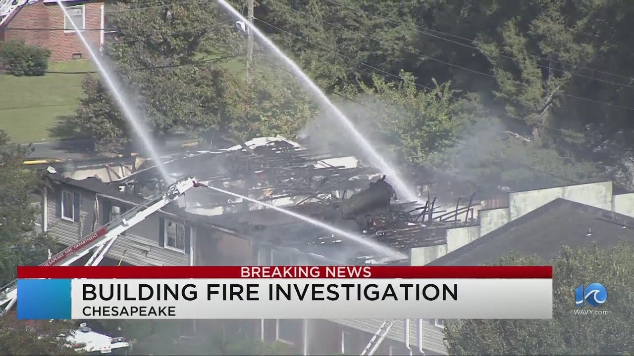 Large fire breaks out at Chesapeake apartments; 10 units damaged