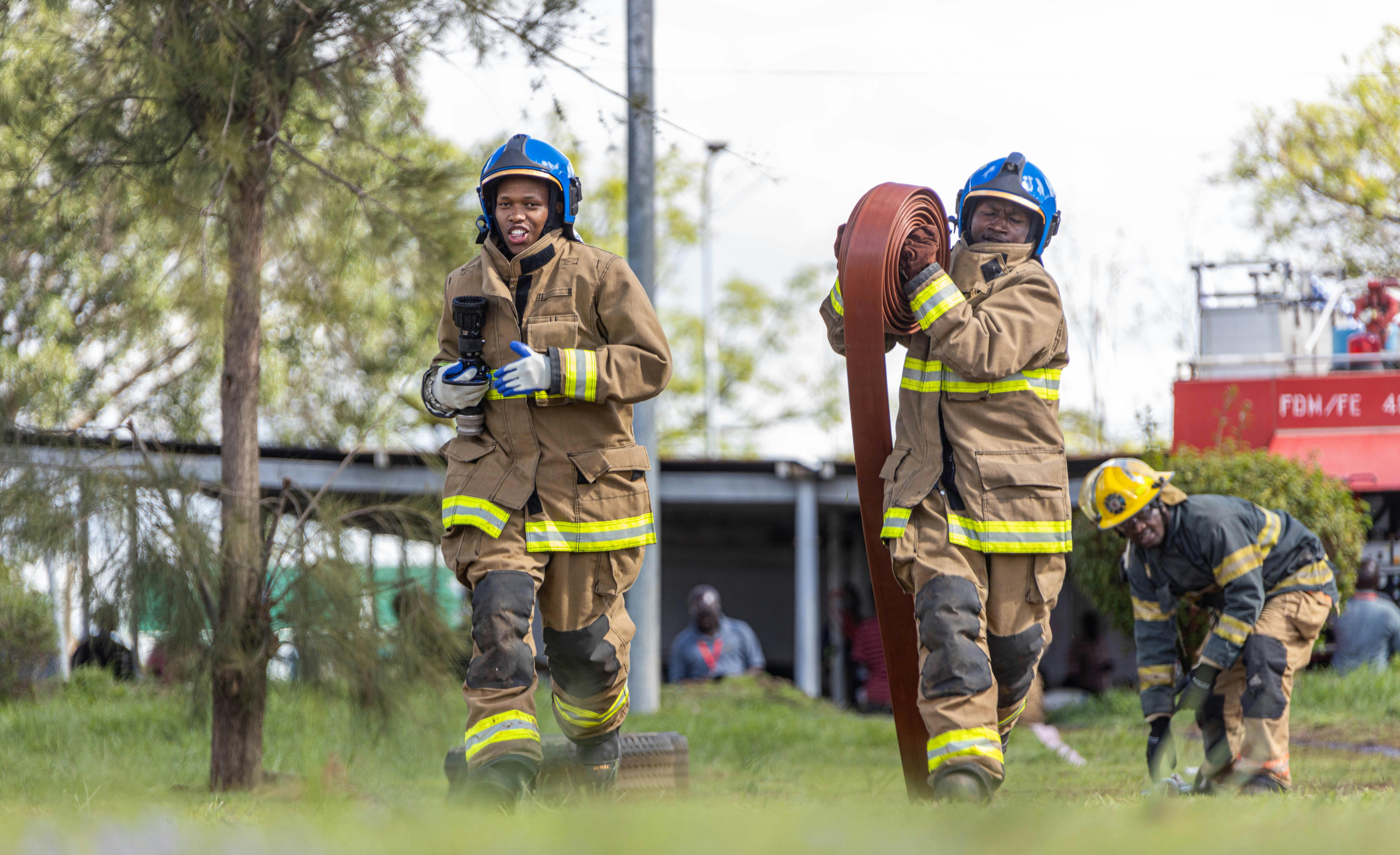 Africa Fire Mission provides PPE to local firefighters in Kenya and other African countries.