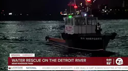 Firefighters rescue man from Detroit River overnight